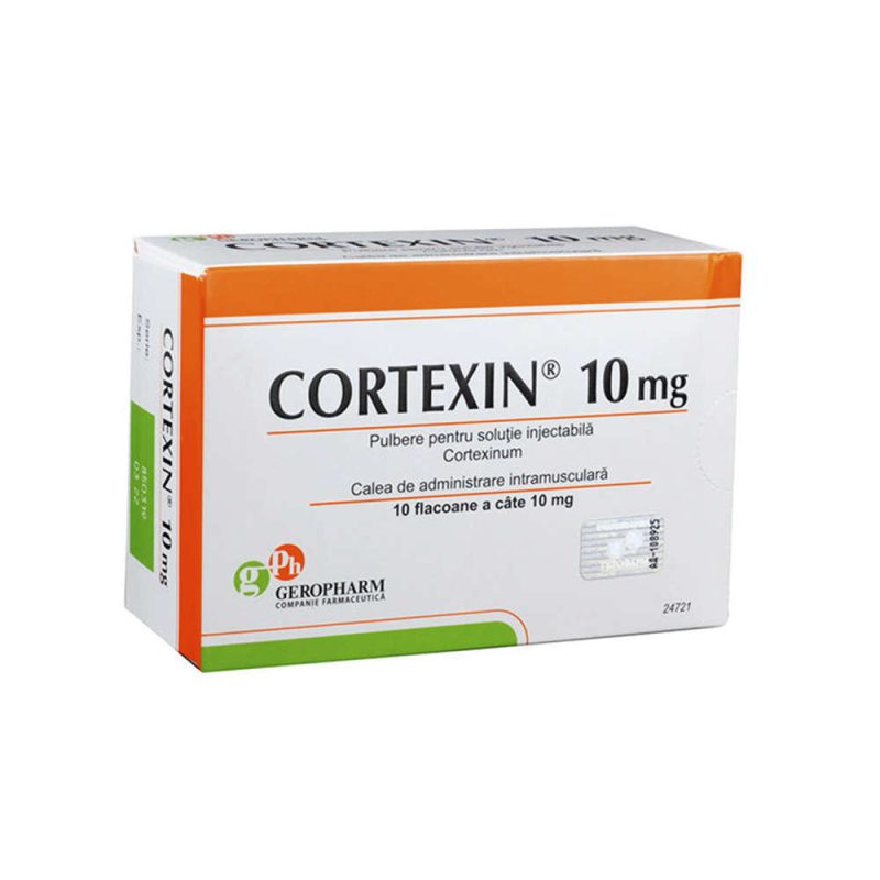 Кортексин - флаконы 10 мг, №10, вид коробки для европейского рынка
